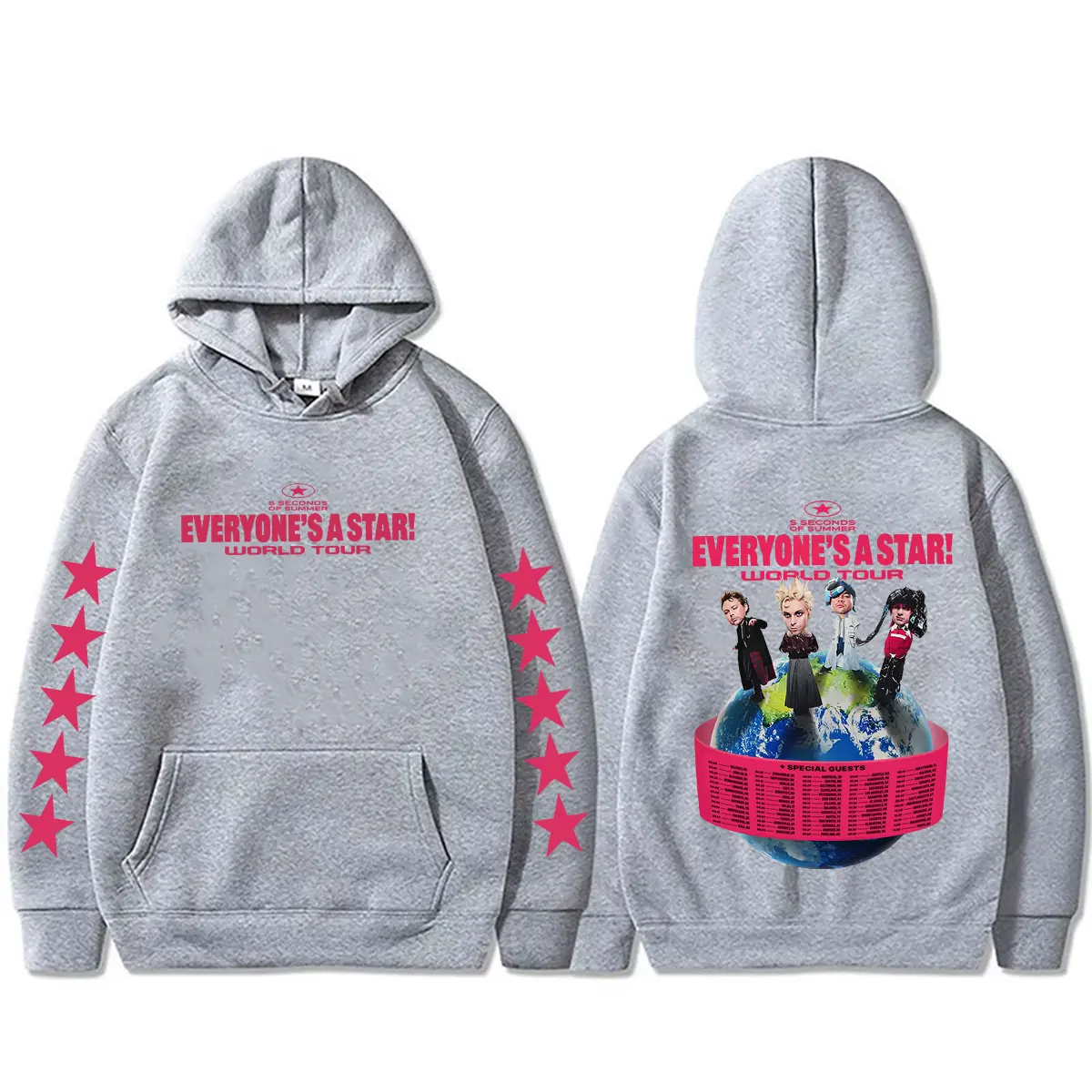 Футболка 5 Seconds of Summer, худи «Everyone's A Star World Tour 2026», мужская модная толстовка в стиле поп-панк-рок, оверсайз, уличная одежда (art.: 3920daaeb06e8) - 3920daaeb06e8
