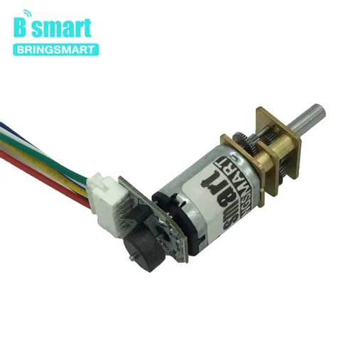 Двигатель Bringsmart GB12-N20B постоянного тока 6 В с мини-двигателем 3-12 В, энкодер 39-1500 об/мин, используется для принтера DIY Strong Box, индивидуальный D вал