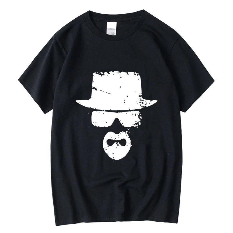 

XIN YI Men's High quality short sleeve 100% cotton Funny heisenberg print o-neck breaking bad cool casual men t-shirt tee shirts