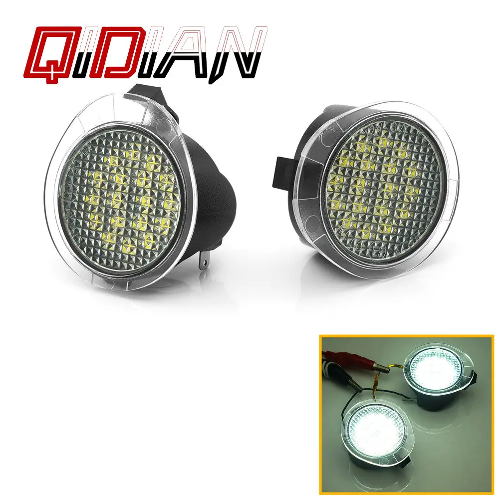 

LED Side Under Mirror Light Puddle Lights For Toyota Tundra 07-18 Toyota Sequoia 08-17 Waterproof Rearview Mirror White Lamps