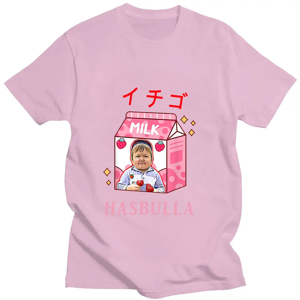 

Hasbulla Fighting Meme Mini Khabib Blogger New Cute Milk Carton PrintSummer Short Sleeve Cotton Loose Casual WomanT-Shirt Simple