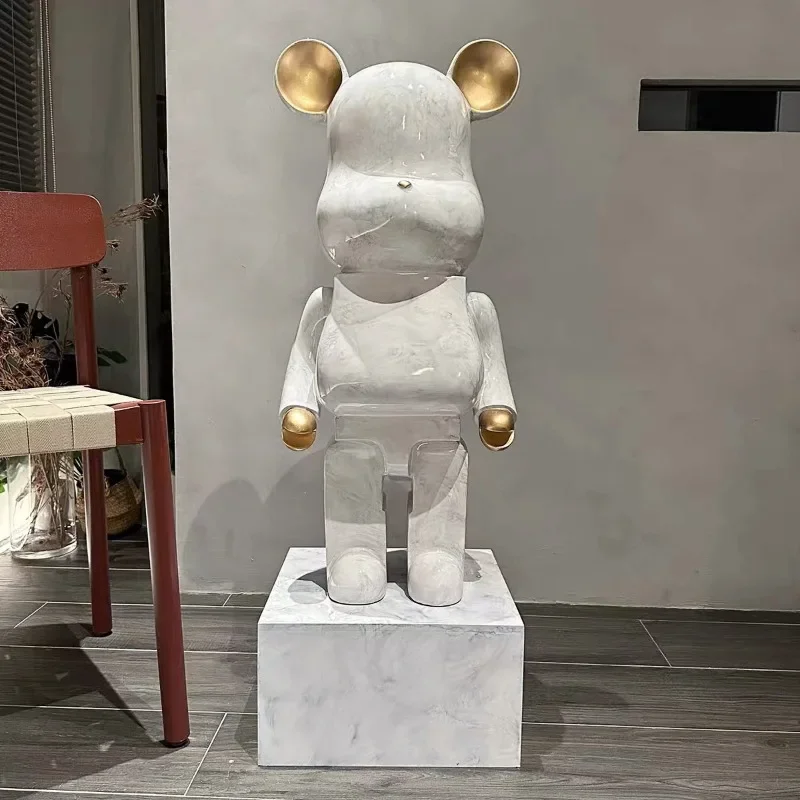 Résine marbrée Статуя Медведи ангиросива грандиозная скульптура украшение салона