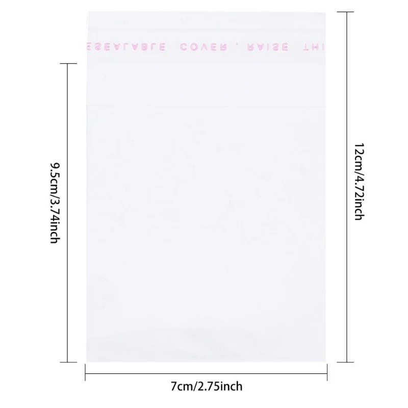 600Pcs Clear Self-Adhesive Sealing OPP Cellophane Bags Small Jewelry Storage Pouches Wedding Party Favor Candy Cookies Packaging