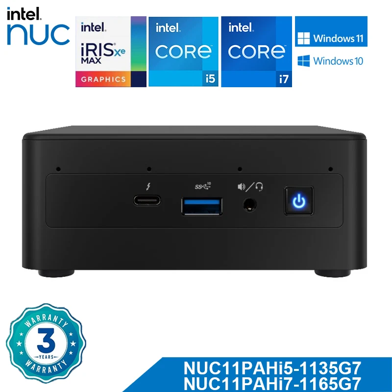 Мини-заказ Intel NUC 11 Core i7-1165G7 Win 10 Pro 28W графические Iris X для офиса и игр