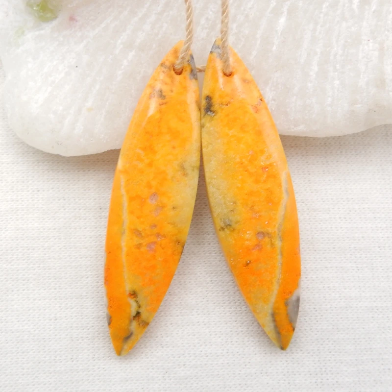 

Модные ювелирные изделия, натуральный драгоценный камень шмеля, модные женские серьги, бисер, 41x11x5 мм, 6,6 г