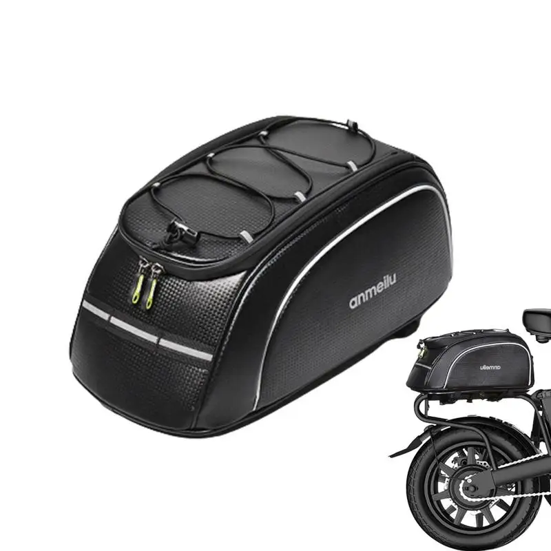 

Сумка для переноски велосипеда, 8 л, задняя экокожа, водонепроницаемая Задняя сумка, сумка для багажника электромобиля, скутера, мотоцикла, велосипеда