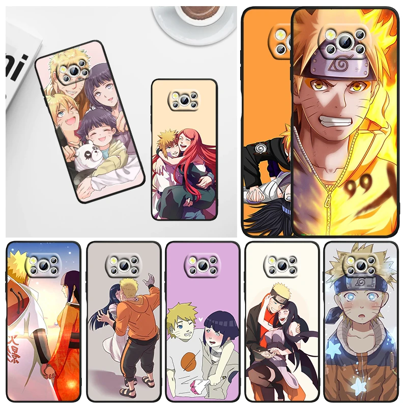 

Fashion Love Naruto Anime For Xiaomi Civi Mi Poco X3 NFC F3 GT M4 M3 M2 X2 F2 Pro C3 F1 Silicone Shell Capa Black Phone Case