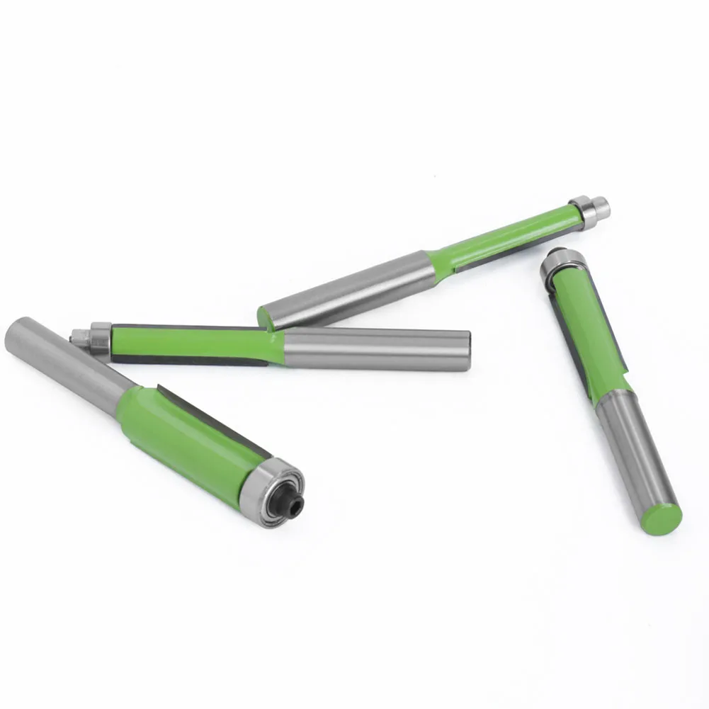 

4Pcs 8mm Shank Flush Trim Router Bit With Bearing Woodworking Milling Cutter For Wood Cutting Tool 1/4 3/8 5/16 1/2