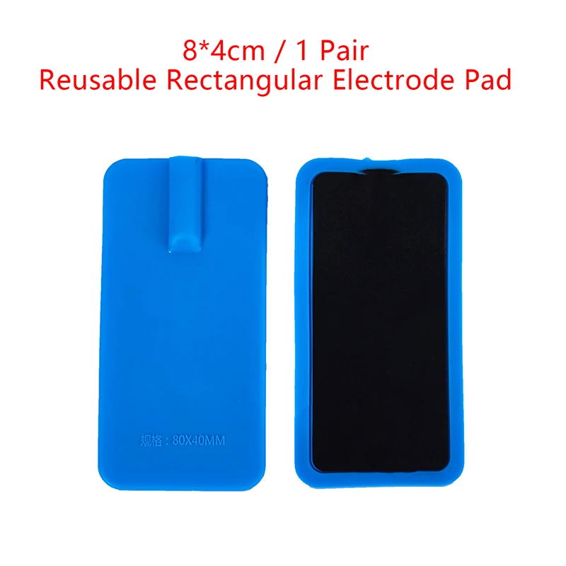 

1 Pair Muscle Stimulator Electrode Pads Muscle Pain Relief Replacement Pads Reusable For Tens Body Toning Therapy Machine