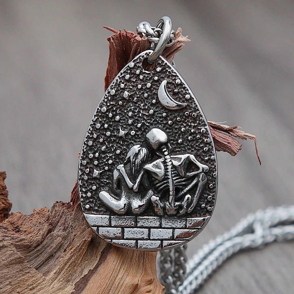 Ожерелье с подвеской в стиле панк креативное украшение хип-хоп изображением