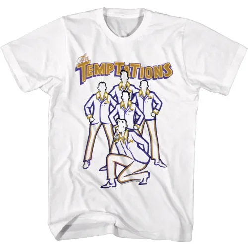 The Temptations Group Line Art мужская футболка R B Soul Funk Music Merch длинные или Короткие рукава