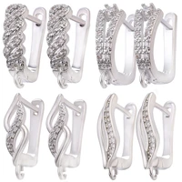 juya 4 8pcslot wholesale goldsilver plated basic earwire fasteners earring hooks accessories for diy womens earrings making