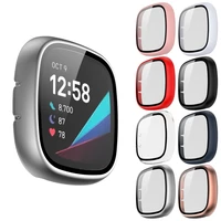 glass screen protector protective cover pc case compatible with versa3sense watch smartwatch surround bumper shell