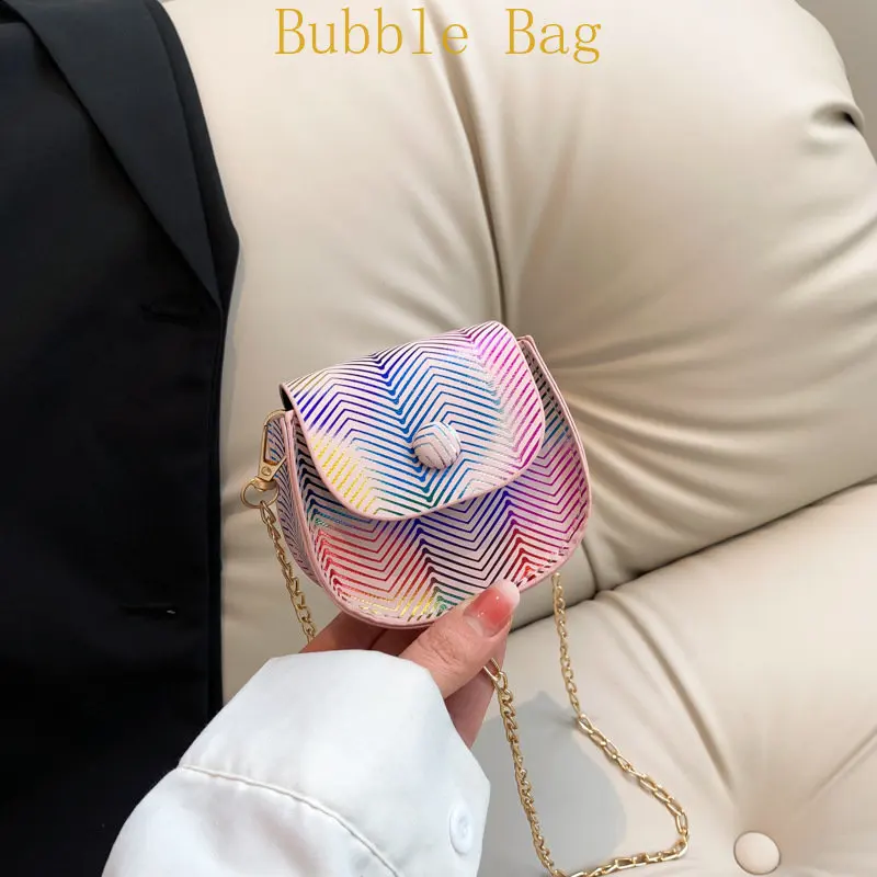 Retro casual texture women's bag chain lipstick small bag new trend fashion one-shoulder oblique span small square bag