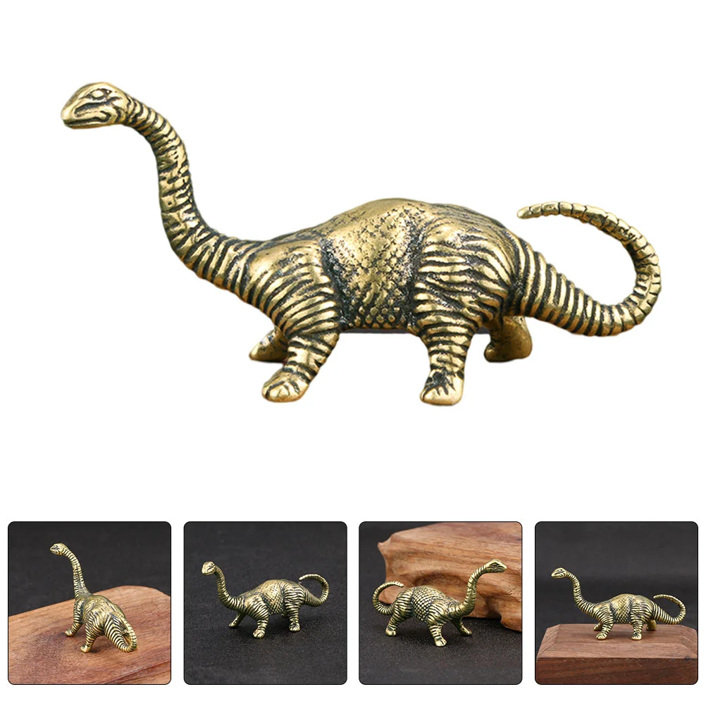 

Brass Dinosaur Ornament Decorative Gold Animal Figurines Desktop Adornment Craft