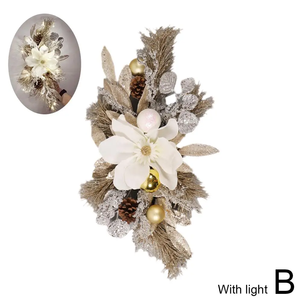 Рождественские каплевидные венок золотые искусственные сосны рождественские