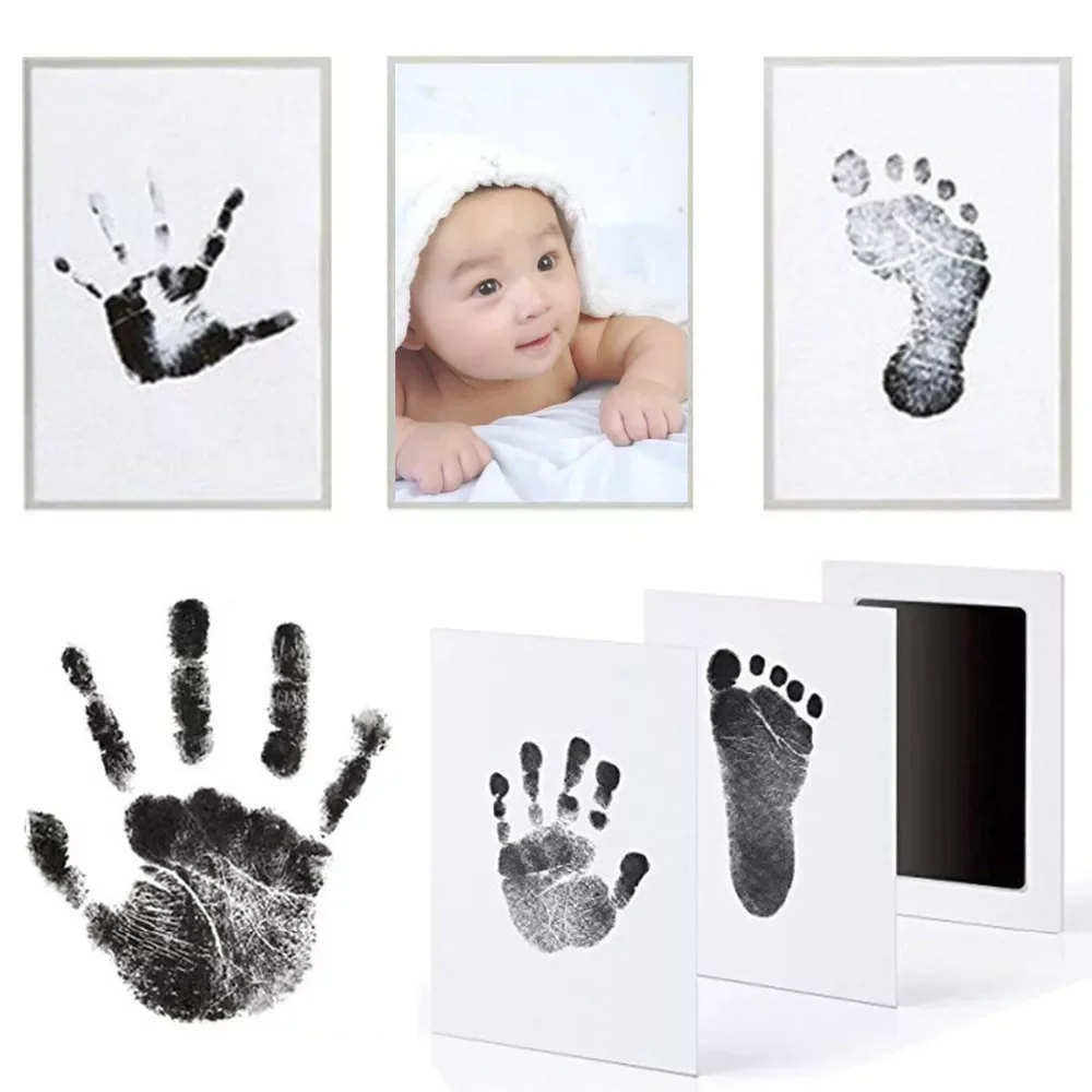 Set Baby Ink Storage Pads Memento Ink Newborn Photo Frames Sets Baby Gift Boxes Without Ink Tank Handprint Molding