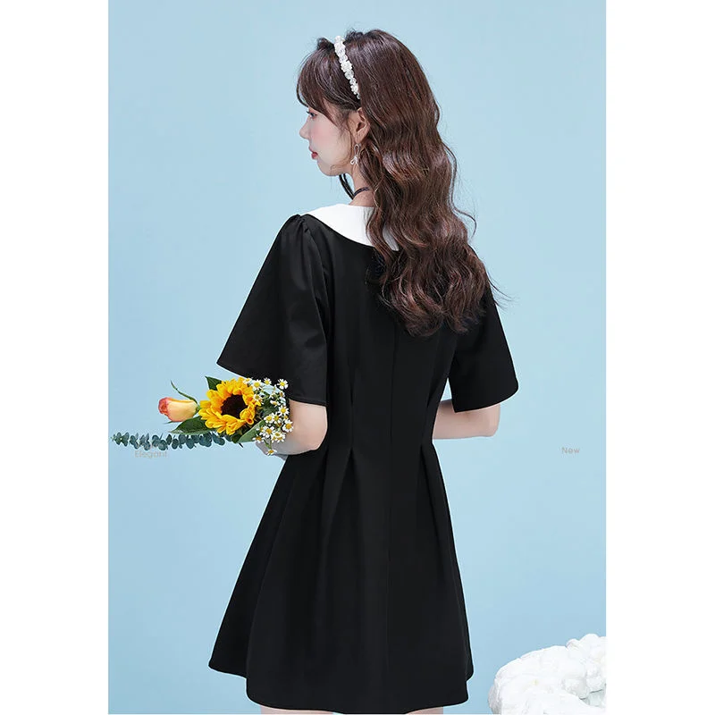 2022 летнее повседневное ТРАПЕЦИЕВИДНОЕ женское мини-платье с коротким рукавом