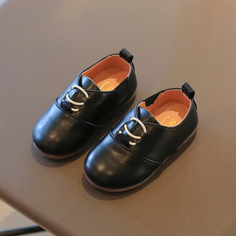 

Туфли-лодочки для мальчиков, Классическая обувь, круглый носок, плоская подошва, повседневные, весна