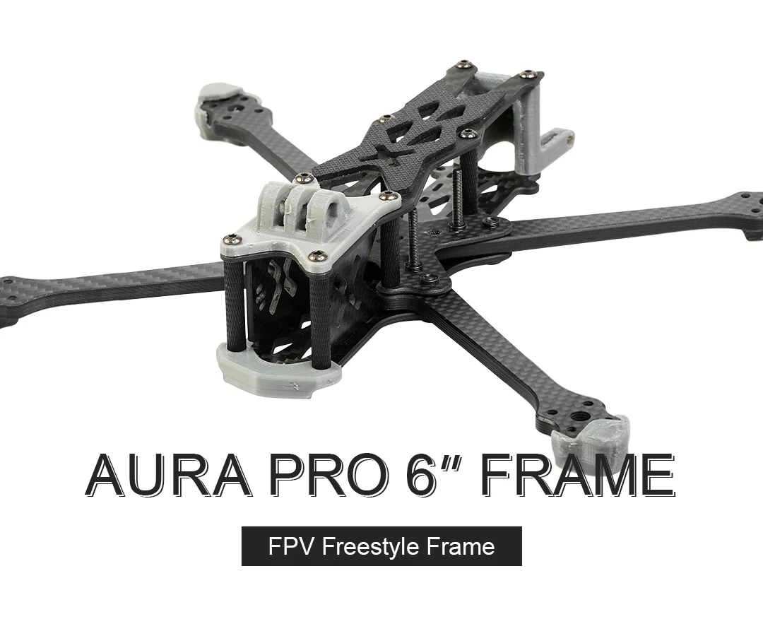 

Foxeer Aura Pro 6 "рама для FPV в свободном стиле 255 мм Toray T700 карбоновый с шелковым покрытием для FPV 6-дюймового аналогового дрона Vista HDZERO