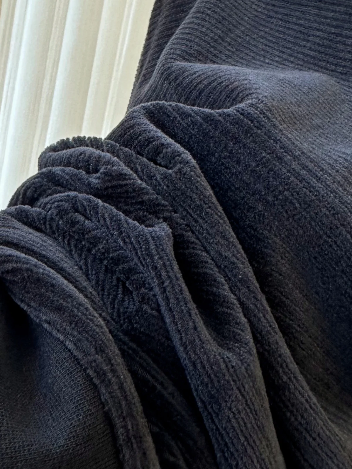 Мужской осенне-зимний бархатный Теплый черный комплект TCM с длинным рукавом