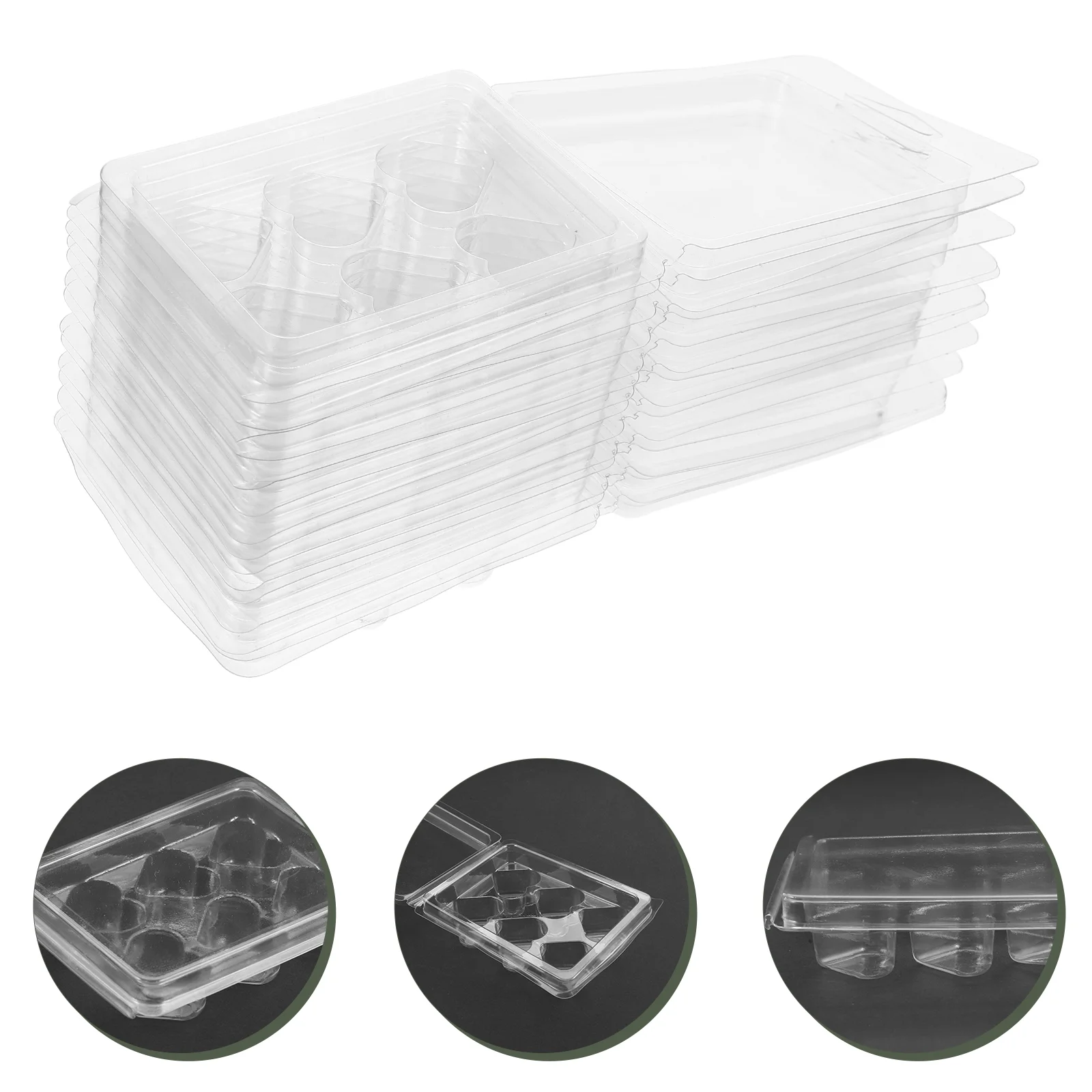 

Wax Melt Molds Clamshellsplastic Heart Diy Clear Shape Containerstray Candy Making Container Transparent Mold Holder Soap Mini