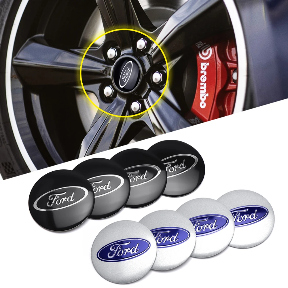 Для Ford Ranger, Focus, Kuga, Mustang ST, Transit, Mondeo, Foose: 4 шт. 56 мм наклейки-эмблемы на центральные колпачки колес, аксессуары для стайлинга автомобиля (art.: 3920d808ddfa3) - 3920d808ddfa3