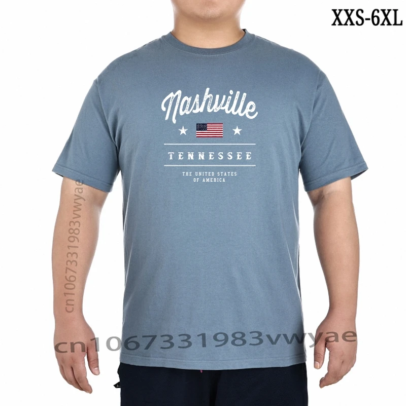 

Sports Men' Tshirt Short Sleeve Print Casual Print For Nashville Tennessee Usa Vintage T shirt quality fashion XXS-6XL