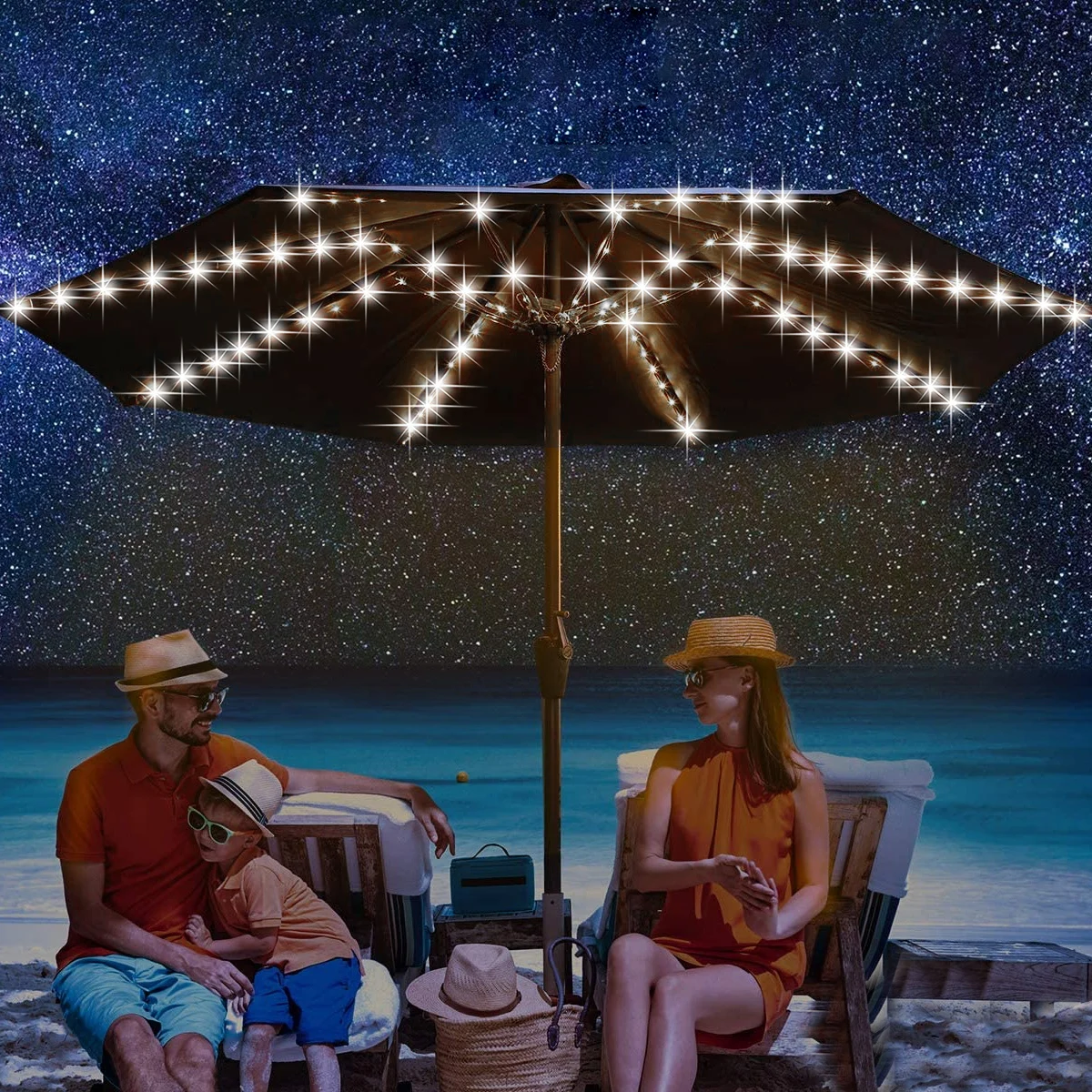

1set Garden Decor Lamp String Light Solar 104 LED PVC IP65 Waterproof Powered Lamp String for Garden Patio Fairy Decorative