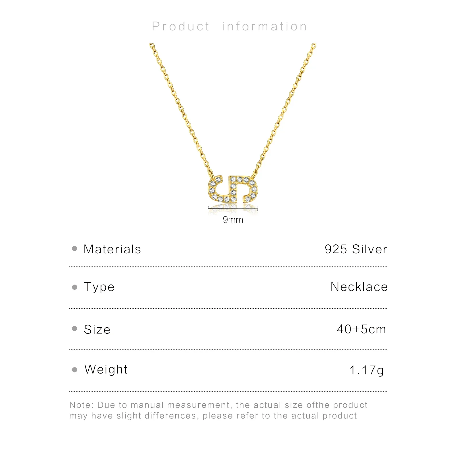 KIKICHICC Стерлингового Серебра 925 Асимметричный Символ Циркон CZ Кулон Длинное