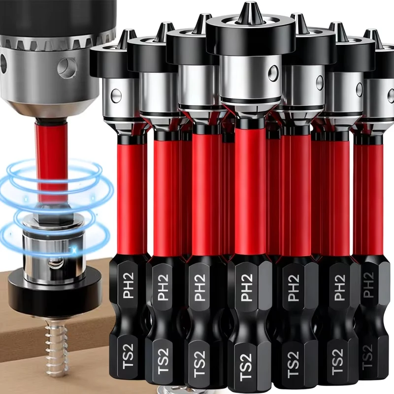Magnetic Positioning Screwdriver Bits S2 Drywall Screw for Plasterboard Gypsum Board Locating Bit Batch Head Drilling Tools