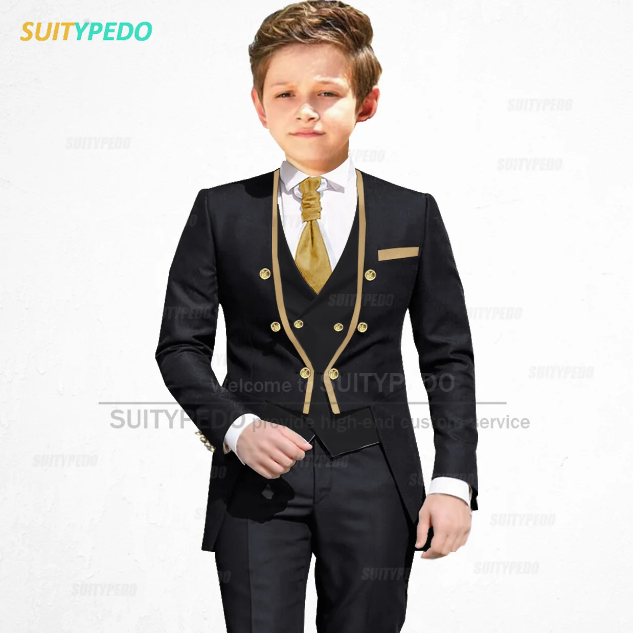 Классические ярко-синие костюмы для мальчиков школьные индивидуальный