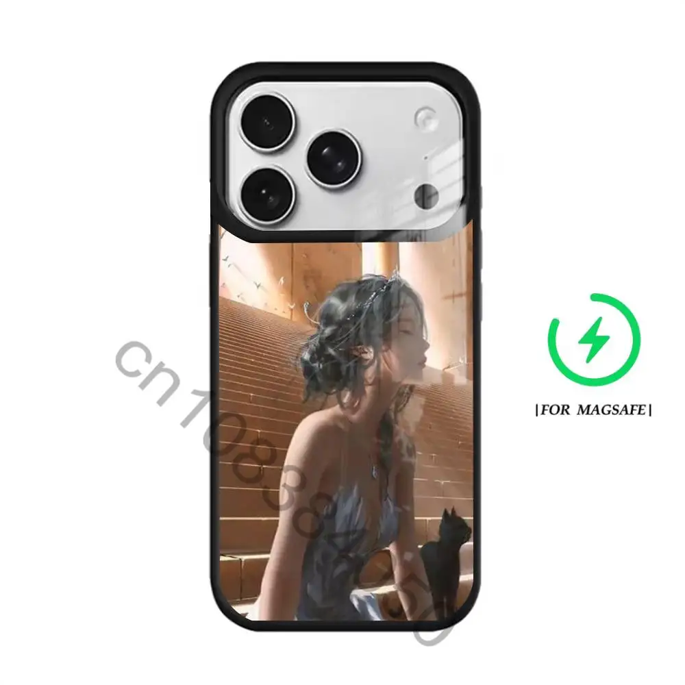 Фото Чехол W-wlop yan для iPhone 11, 12, 13, 14, 15, 16, 17, Pro, Max, Plus, Mini, SE4, E, магнитный, для беспроводной зарядки Magsafe №4
