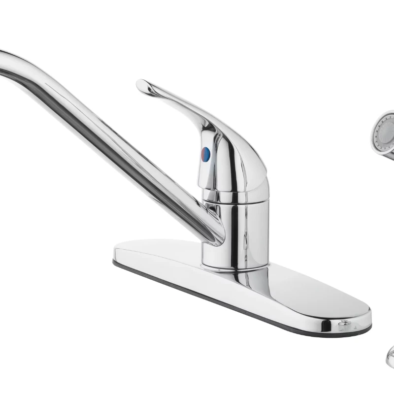 

8" Widespread Single Handle Kitchen Faucet with Side Spray Chrome