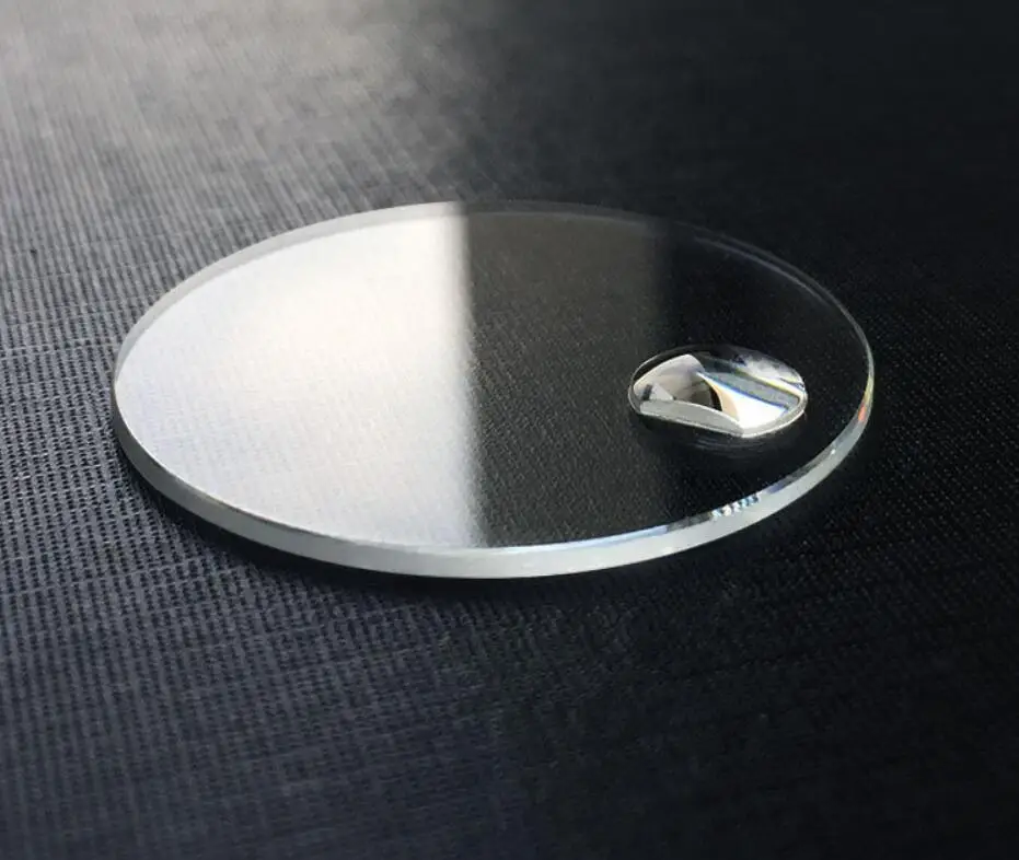 

1.5mm Thickness Flat Mineral Watch Crystal with Date Magnifier Len Round Glass Replacement 25mm to 38mm Diameter W0459