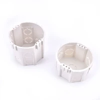 wall mounting white box internal cassette for eu standard switch and socket round base wire box
