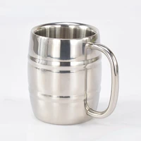 450ml stainless steel beer cup mugs outdoor camping western tea coffee cup with handle insulated portable water cup drinkware