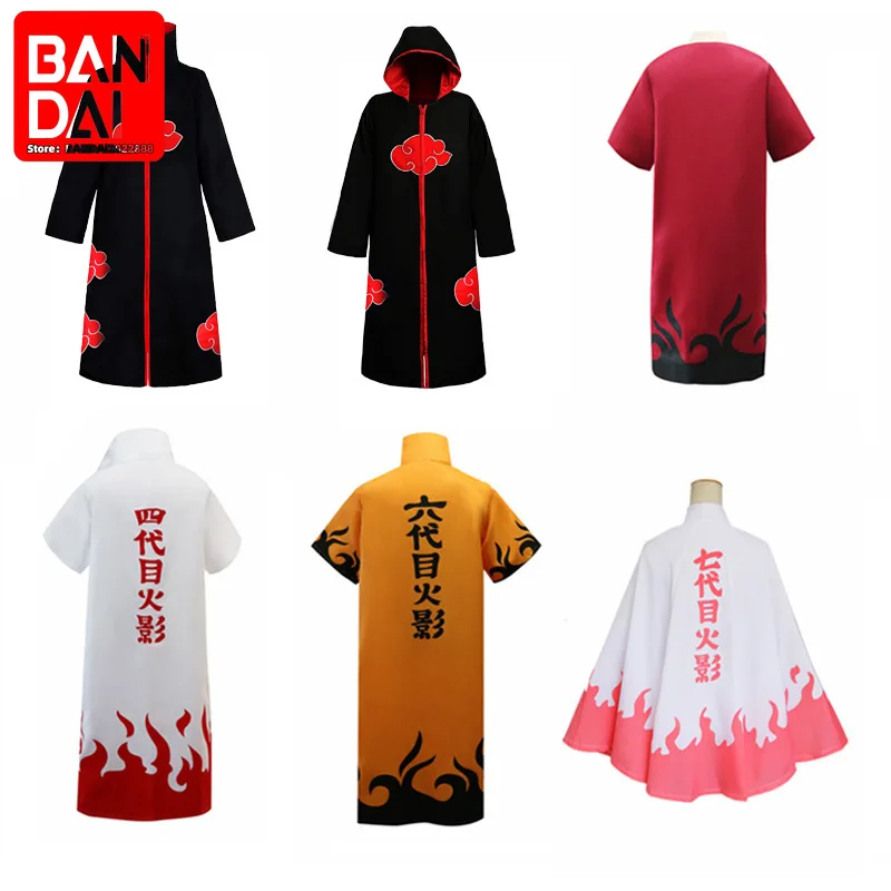 

Naruto Clothes Red Cloud Robe Akatsuki Cloak Cosplay Eagle Organization Costume Anime Four Generations Children