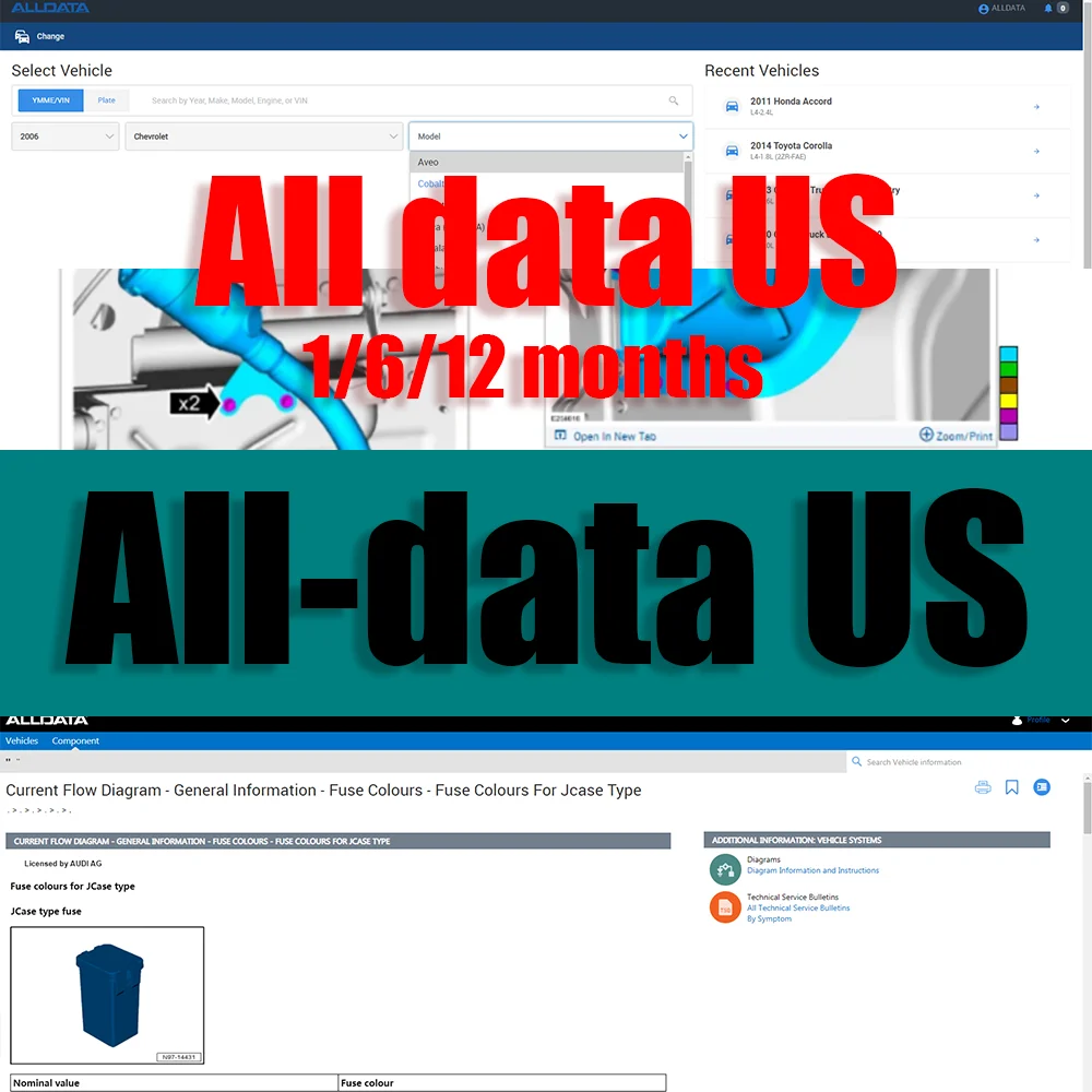 Фото 2026 Alldata US: Полная версия онлайн-версии программы для диагностики и ремонта автомобилей (схемы подключения), незаменимый инструмент для мастерских. №1