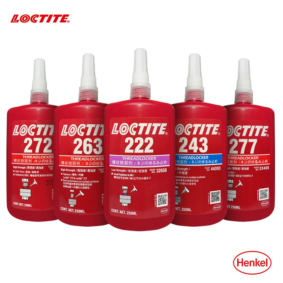 Loctite 222 242 272 vida yapıştırıcı 263 262 277 290 anaerobik tutkal anti-gevşek kaymaz sızdırmazlık ipliği kilitleme maddesi loctite222