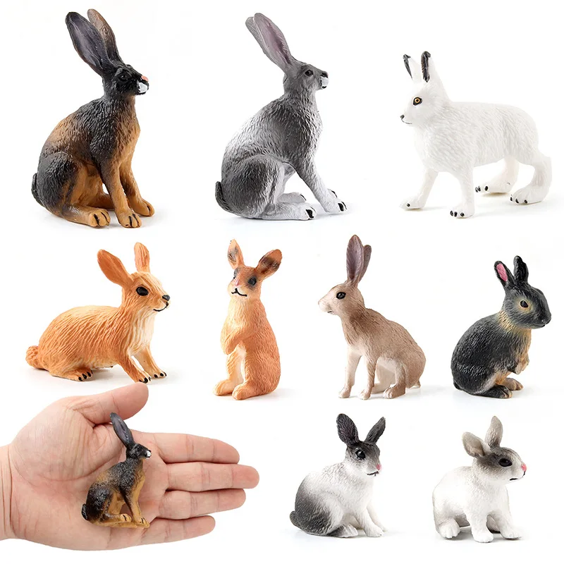 

Simulation Zoo Action Figure Farm Rabbit Model Toys for Children Kids Cognitive toys Mini Animal Figurine Educational Toys Gift