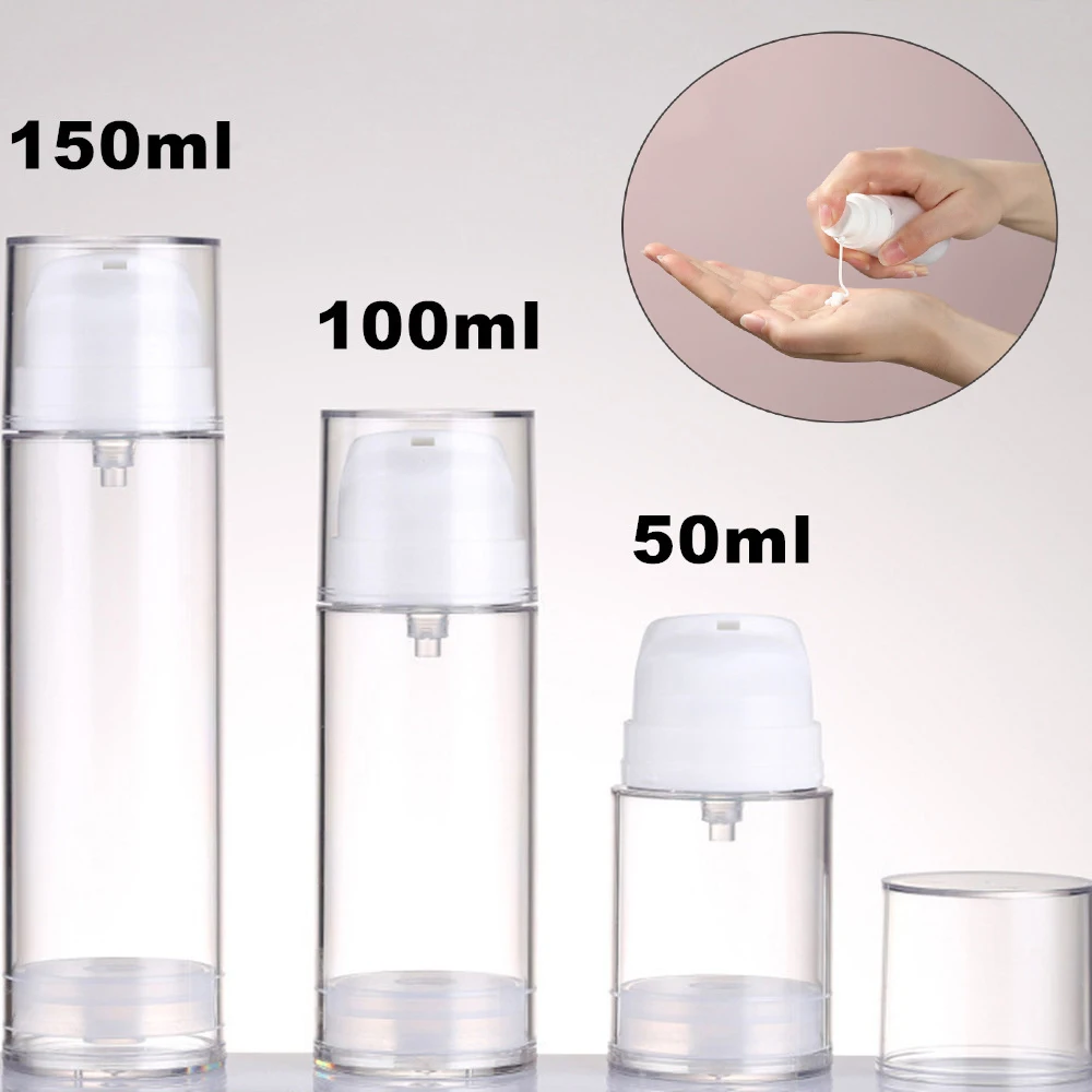 50/100/150ml Empty Vacuum Bottles Travel Cosmetic Container Lotion Bottle Pump Bottle Facial Cream Airless Bottle Skin Care Tool