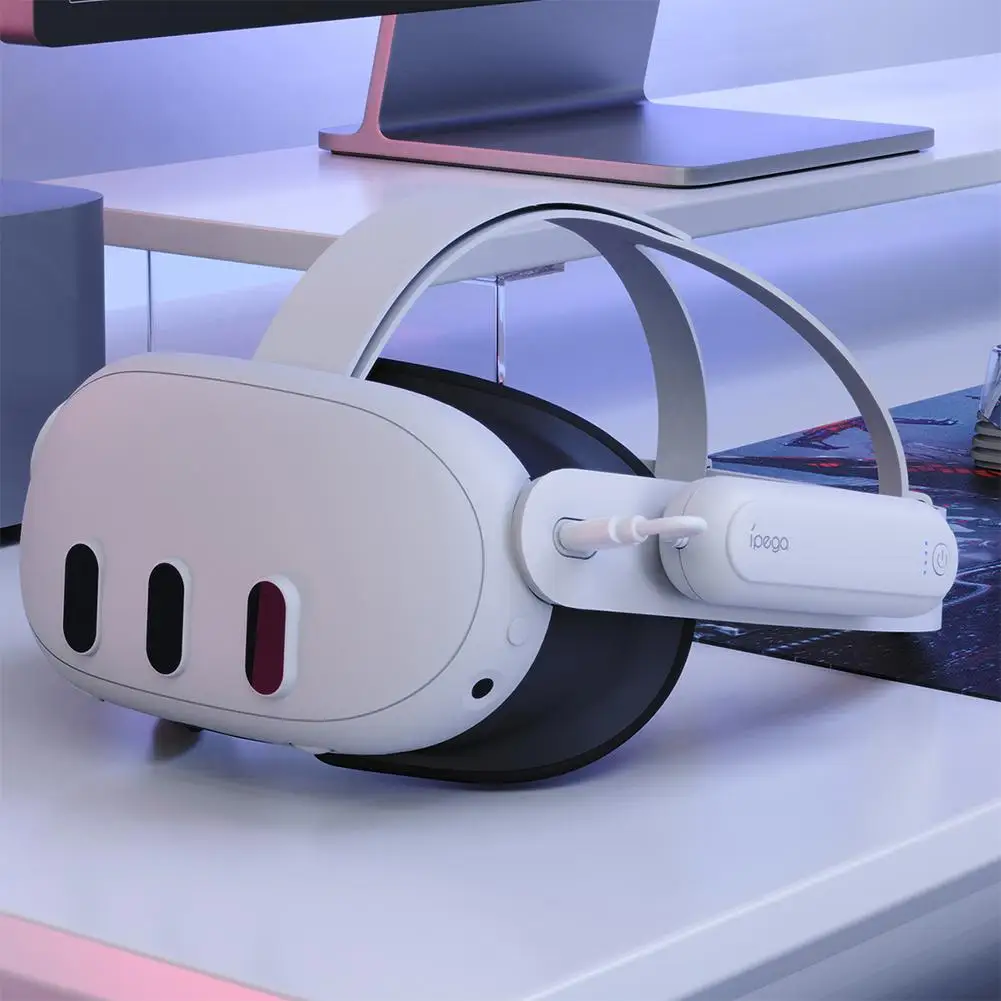 20000 МВтч Power Bank большой емкости для Meta Quest 3S/Quest 2 VR аккумулятор очков с 4 синими