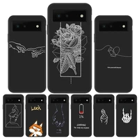 for google pixel 6 pro 4 5 3 xl soft tpu back covers for pixel 3a xl 4a 5a 5g luxury popular fashion art line hands phone fundas