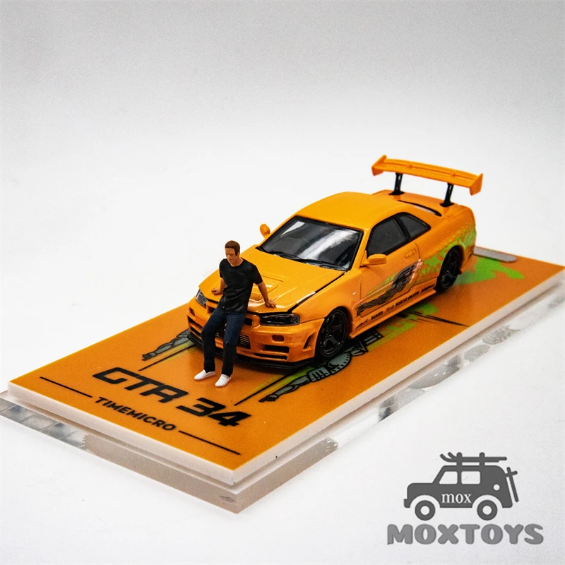 Литая под давлением модель автомобиля Time Micro 1:64 GTR34 Fast &amp Furious Limited 2000