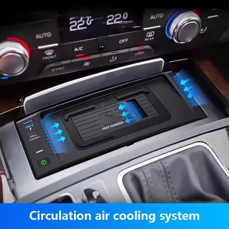 15 Вт Беспроводная зарядная панель для audi A6 A7 C7 RS6 S7 2011-2018 зарядное устройство