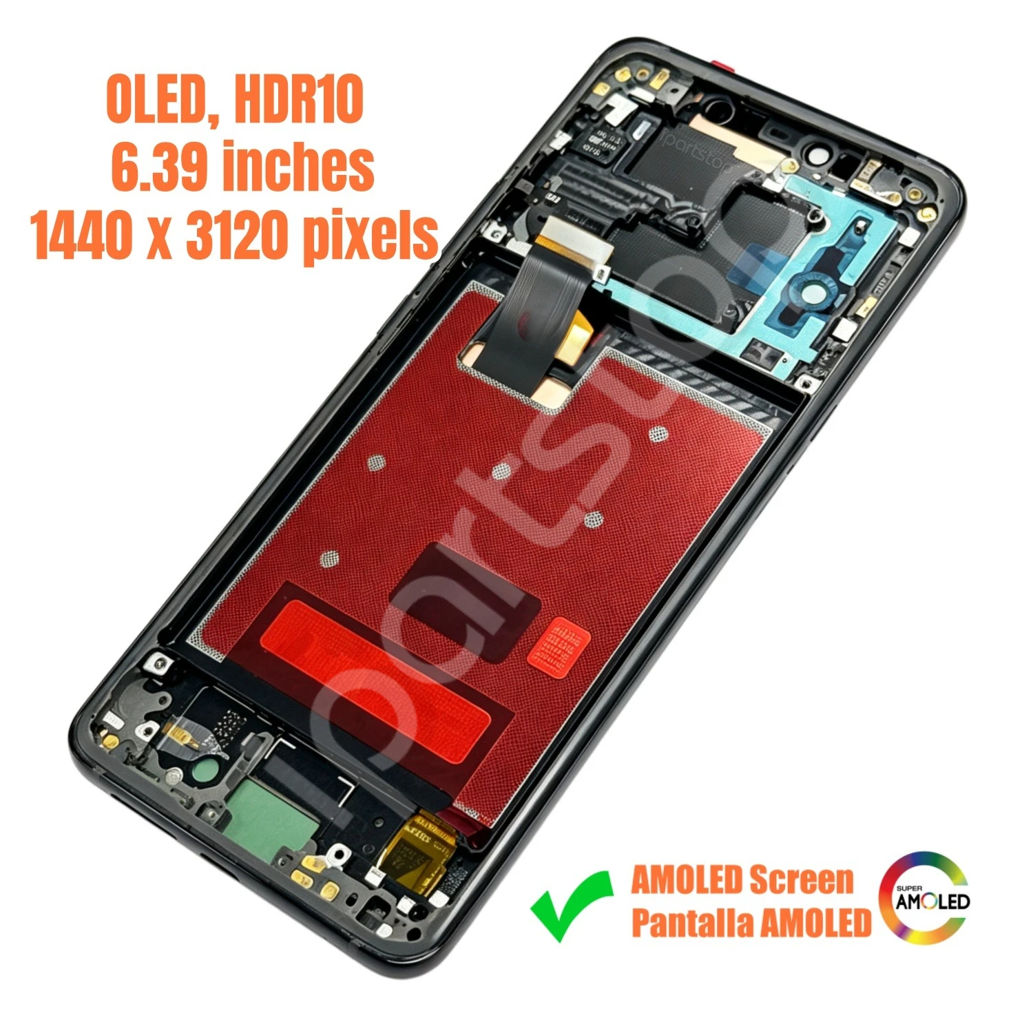 Фото Запасной OLED-дисплей iParts для Huawei Mate 20 Pro LYA L09 TL00 L29 AL00 AL10 L0C с тачскрином и рамкой, все функции, OEM №2