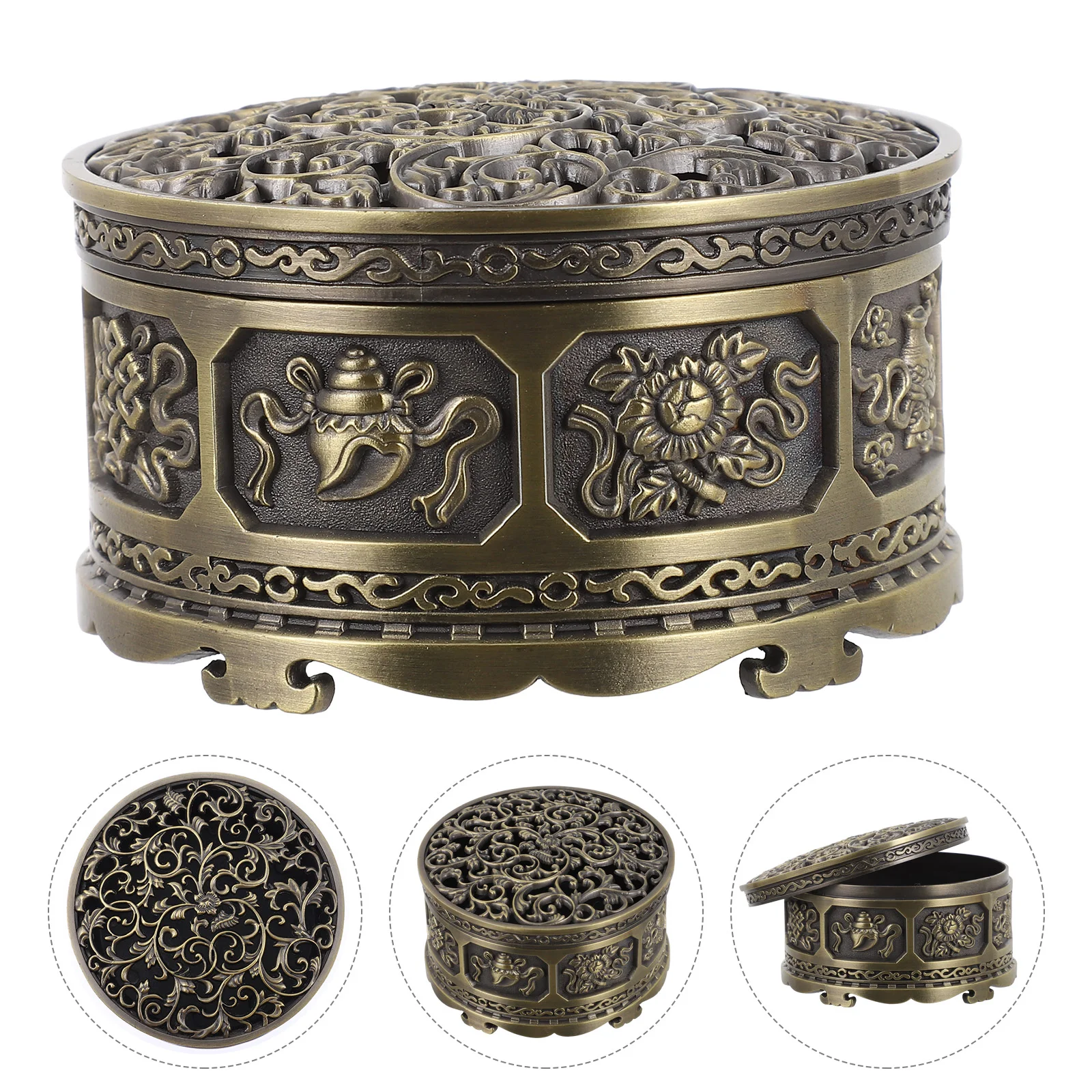 

Burner Holder Alloy Meditation Copper Tibet Censer Retro Fengshui Gifts Reiki Yoga Spiritual Decor Home Office Aromatherapy