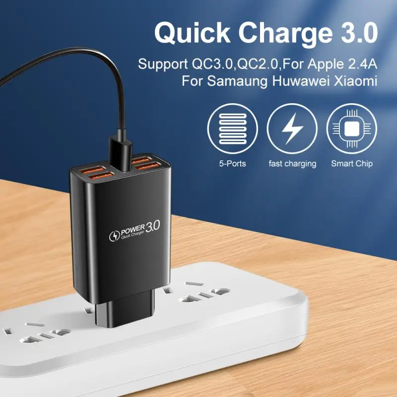 Сетевое зарядное устройство с 5 USB-портами В 2 А |