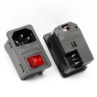 10a 250v power adaptor with 3 pin iec c14 ac input connector socket with fuse switch